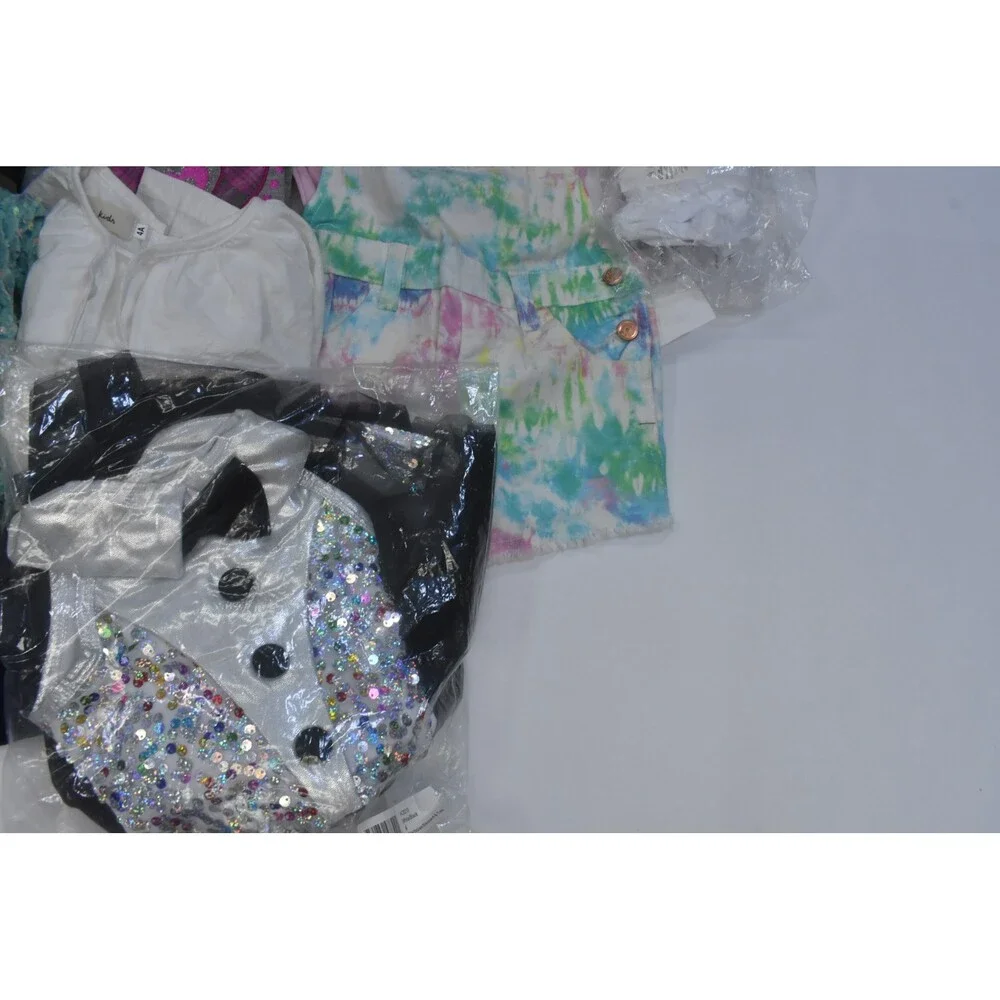Wholesale Bulk Lot Of 13 Girls Size XS 4/5 Mixed Season Tops Bottoms Shorts